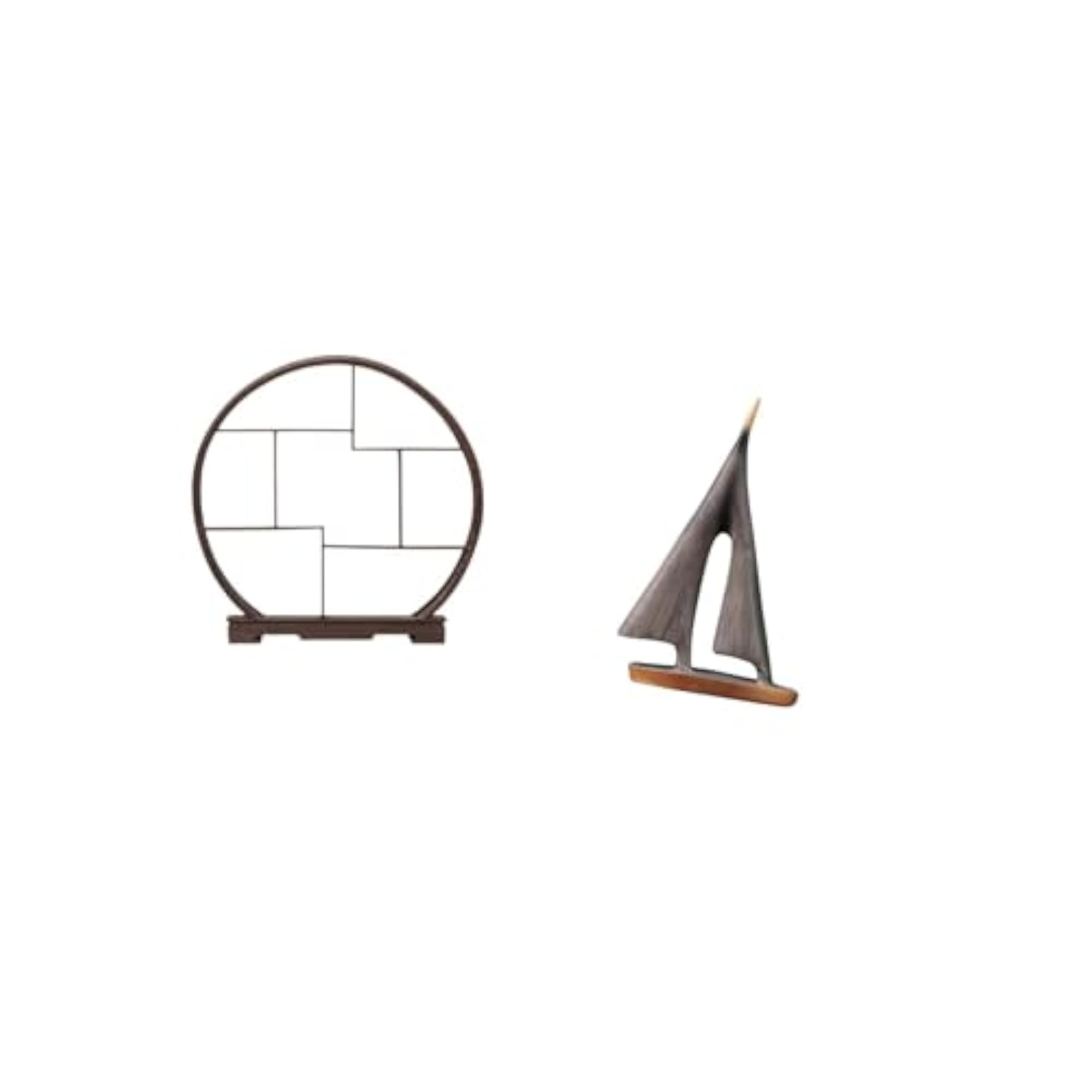 Wooden Sailing Display Stand Organizer, Antique Shelf Decor